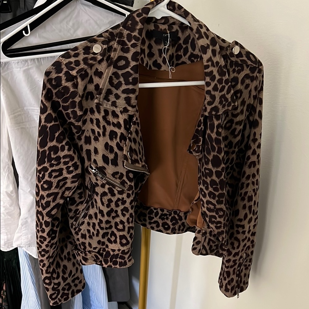Fate Brown and Black Leather Jacket